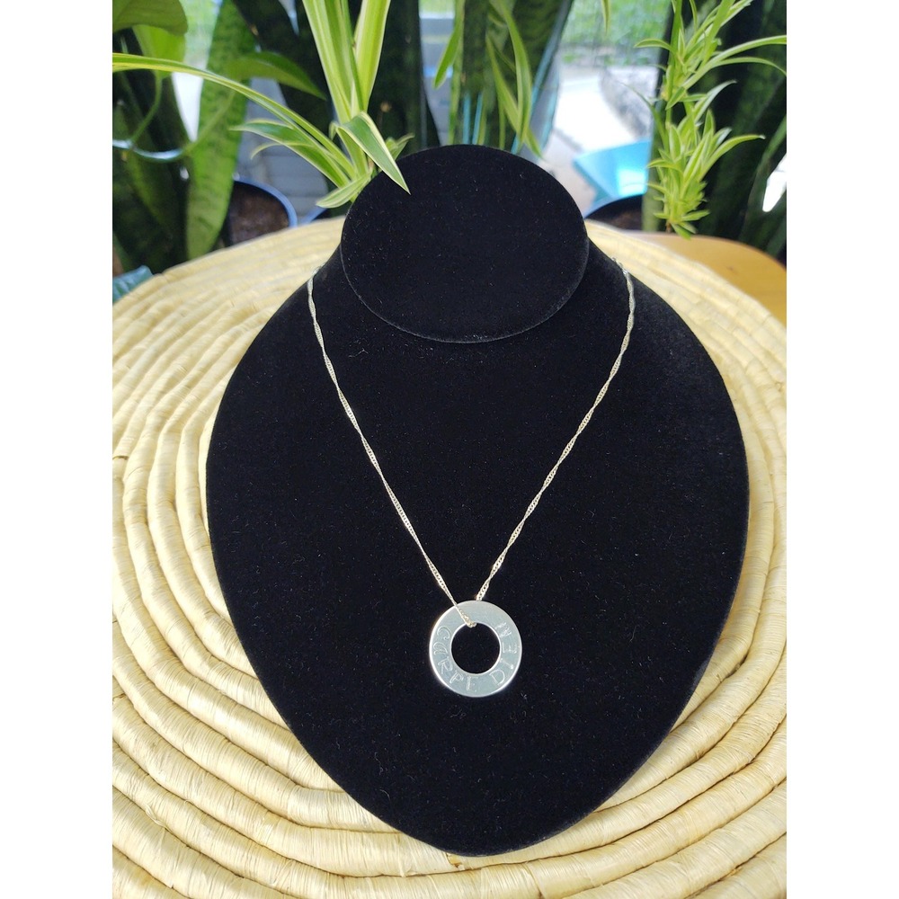 CARPE DIEM Hand Stamped Aluminum Washer  18" Silver Plate Chain Great GIft Idea!